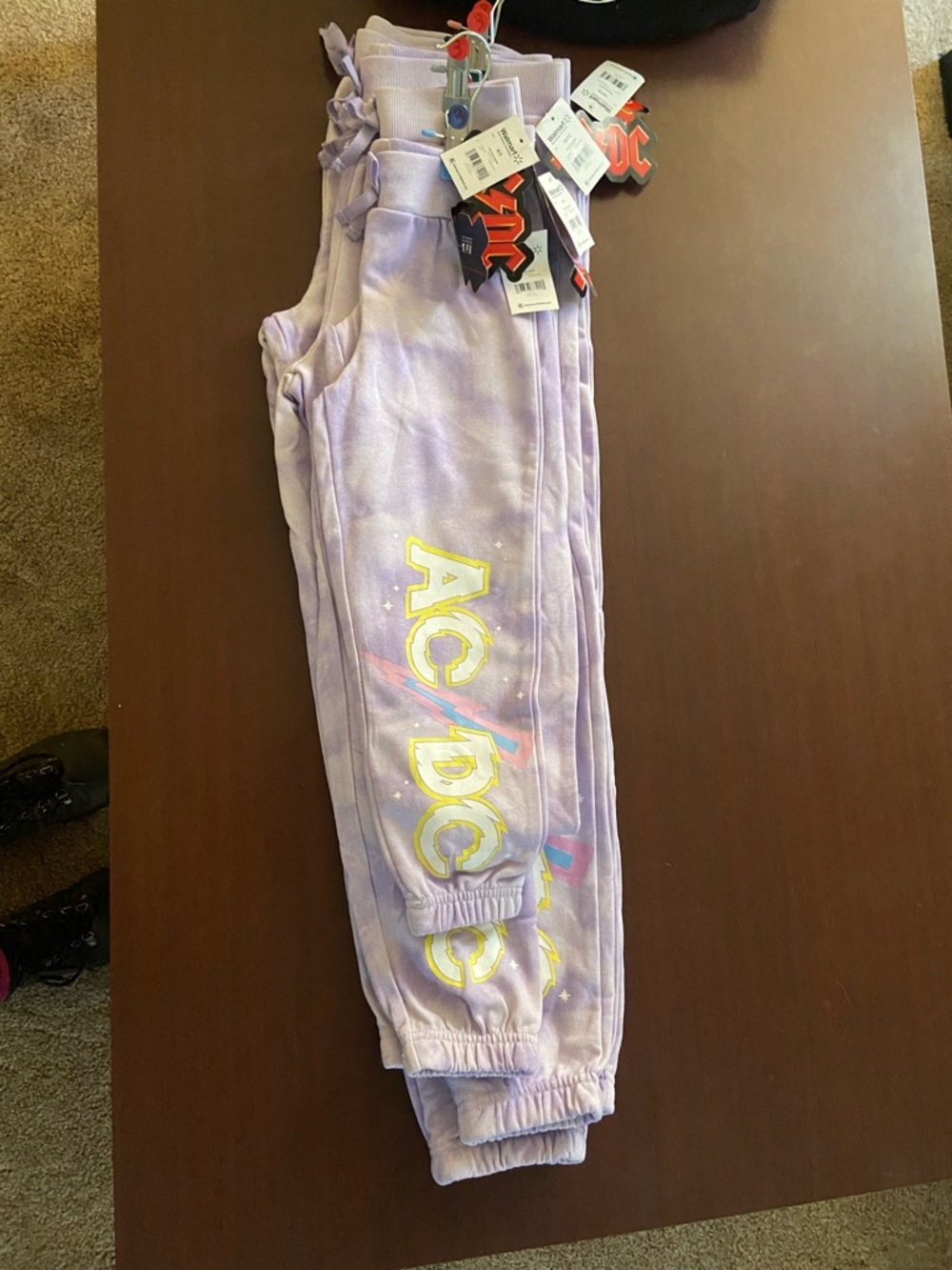 AC/DC Lavender Girls' Logo Jogger Sweatpants